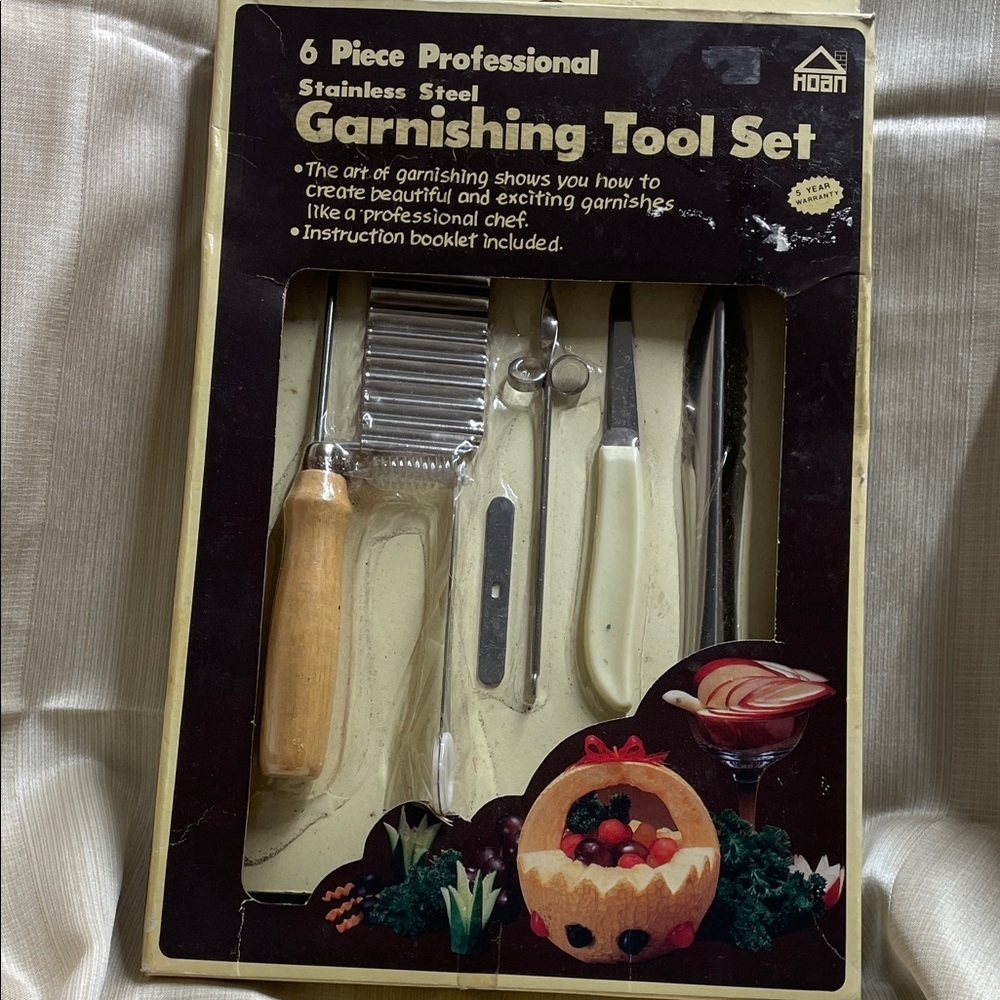 Stainless Steel Garnishing Tool Set - Vintage